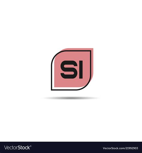 Initial Letter Si Logo Template Design Royalty Free Vector