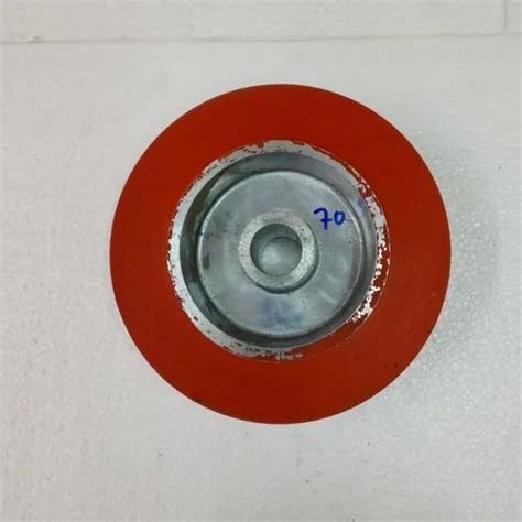 Red And Silver 70 Hardness Hot Stamping Silicone Rubber Roller Size 200mm D At 500 Piece In