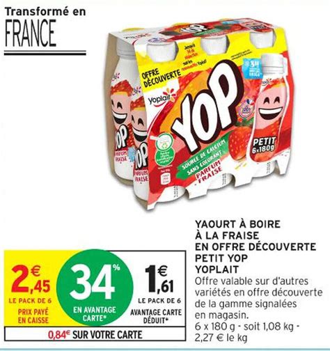 Promo Yaourt Boire La Fraise En Offre D Couverte Petit Yop Yoplait