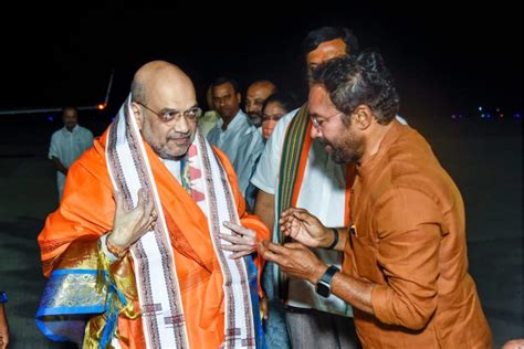 Amit Shah | Union Home Minister Amit Shah greets people on ‘Hyderabad ...