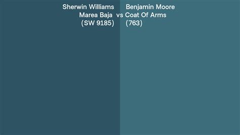 Sherwin Williams Marea Baja Sw Vs Benjamin Moore Coat Of Arms