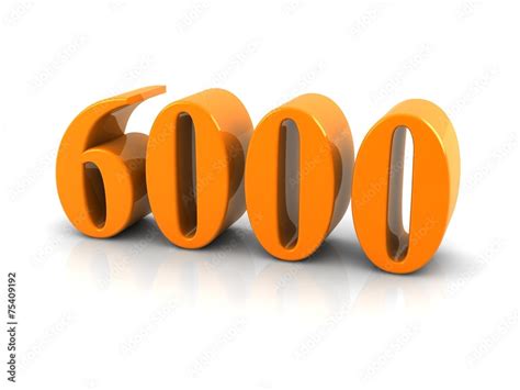 number 6000 Stock Illustration | Adobe Stock