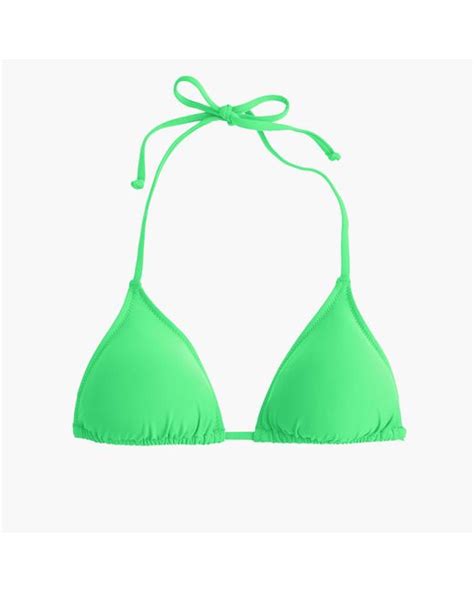 Lyst J Crew String Bikini Top In Green