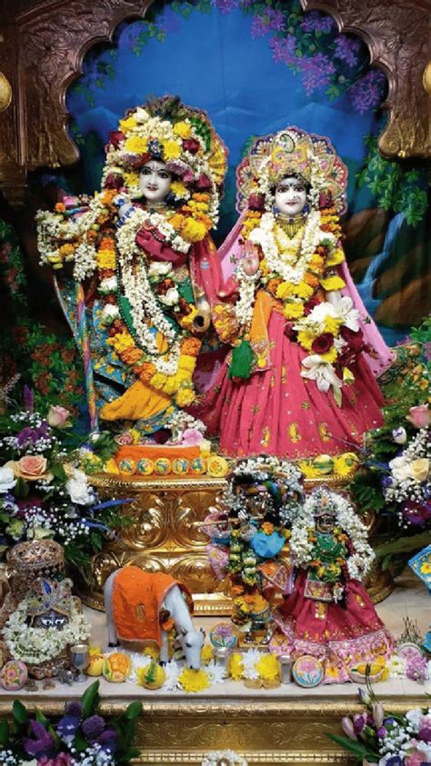 3 Temple Images Murtis Of Radha Krishna At Bhaktivedanta Manor