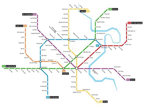 SƠ ĐỒ CÁC TUYẾN METRO TP.HCM MỚI NHẤT