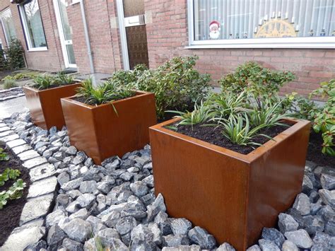 Welkom Tuin Cortenstaal Voortuin Voortuin Idee N