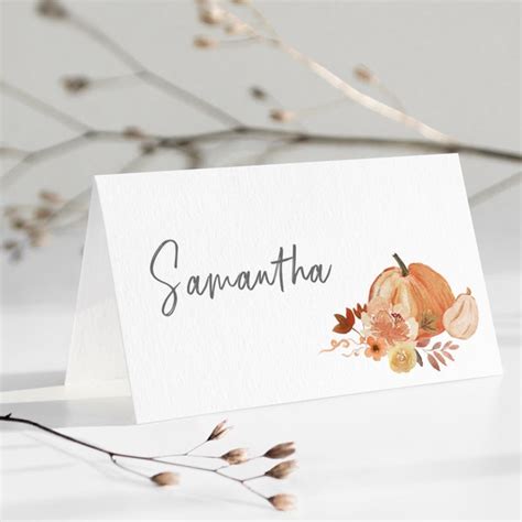 Autumn Place Cards Etsy