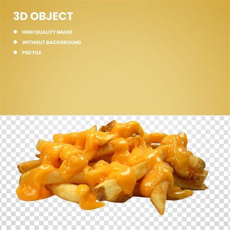 Premium Psd Fries With Cheese Slice