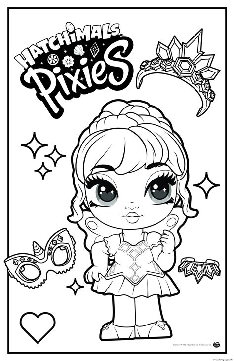 Hatchimals Pixies Girl Season 2 Coloring page Printable