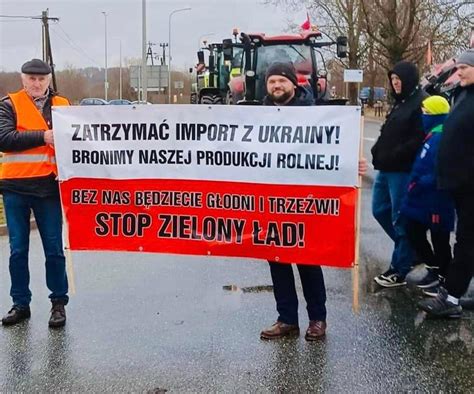 Protest rolników na Warmii i Mazurach 2024 Setki ciągników blokują