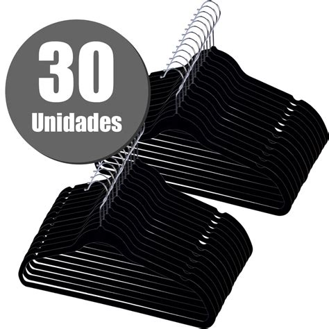 Kit Cabides Veludo Para Roupas Adulto 30 Unidades Fino Resistente