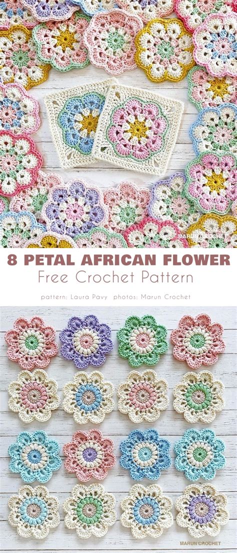 Petal African Flower Crochet Pattern