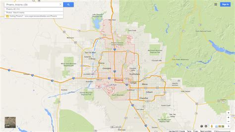 Phoenix Arizona Map - United States