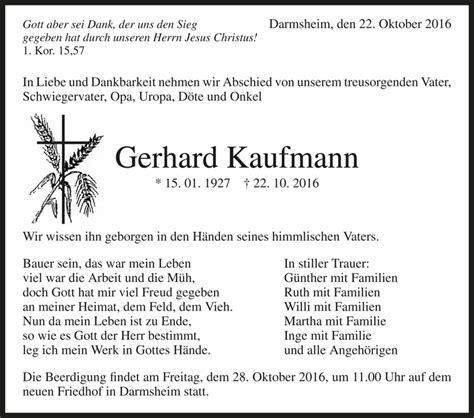 Gerhard Kaufmann Gemeinsam Gedenken