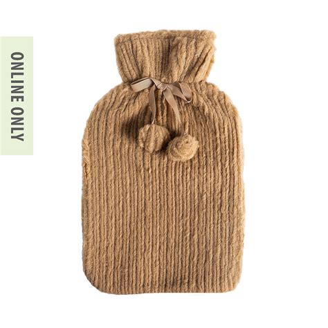 Body Beauty Hush Fleece Ribbed Hot Water Bottle Cover L