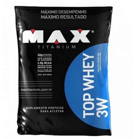 Top Whey 3W Refil 1800g Max Titanium Preço benefícios Comprar