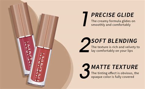 Colors Nude Liquid Lipstick Makeup Set Velvet Matte Long Lasting Waterproof Non Stick Cup Not