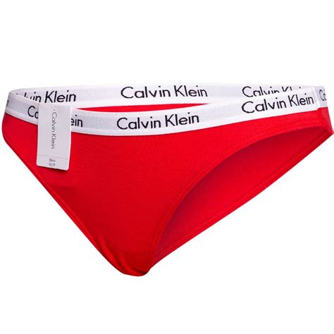 CALVIN KLEIN BIKINI DAMSKIE MAJTKI P CZERWONE D E FJ