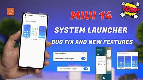 MIUI 14 System Launcher Update With Bug Fix And New Changes Widgets