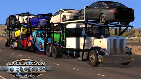 American Truck Simulator Peterbilt CX 11 10 Car Carrier Hauler