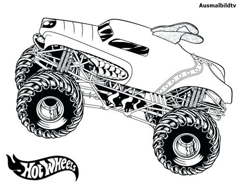 Colorir E Imprimir Desenhos Para Colorir Dos Hot Wheels Monster Truck Para Crian As Colorir