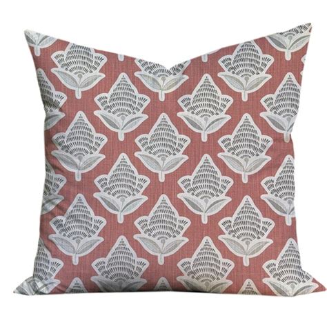 Red Geometric Pillow Etsy