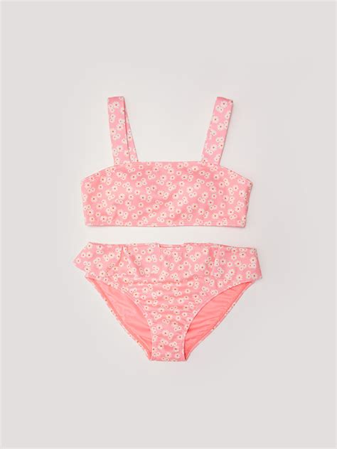 MERCAN Esnek Kumaştan Baskılı Kız Çocuk Bikini S21900Z4 LR8 LCW