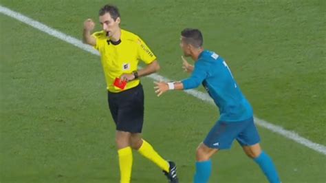 Ronaldo gets a red card for diving, angrily shoves ref afterward - Article - Bardown