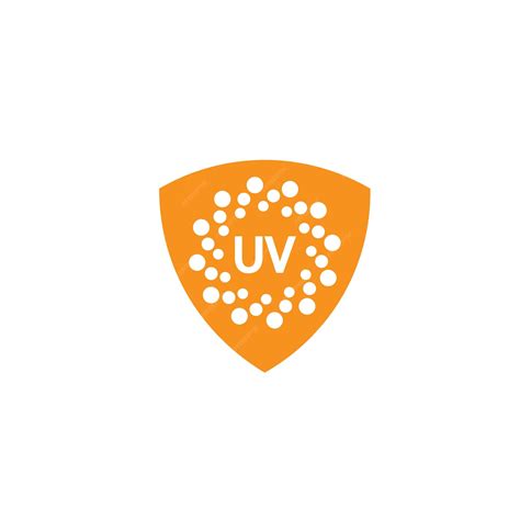 Логотип защиты от ультрафиолета и значок вектора ультрафиолета с ...