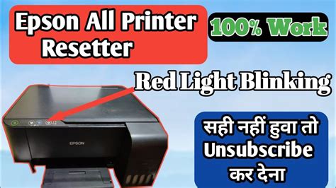 Epson L Red Light Blinking Solution How To Reset Epson L