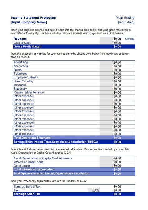 Basic Income Statement Template Excel Spreadsheet Google Spreadshee ...