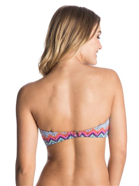 Bohemian Sunrise Bandeau Bikini Top Arjx Roxy