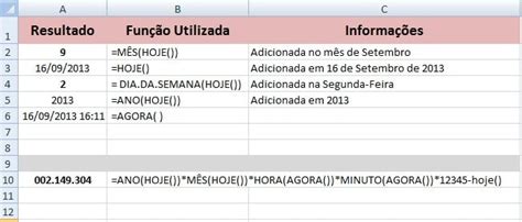 Funções De Data E Hora No Excel Tudo Excel