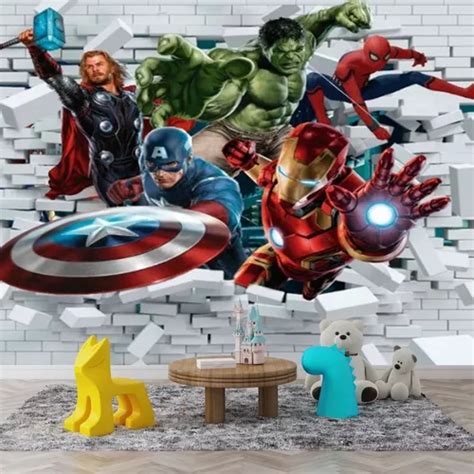 Papel Adesivo Quarto Menino Avengers Vingadores Parcelamento Sem Juros