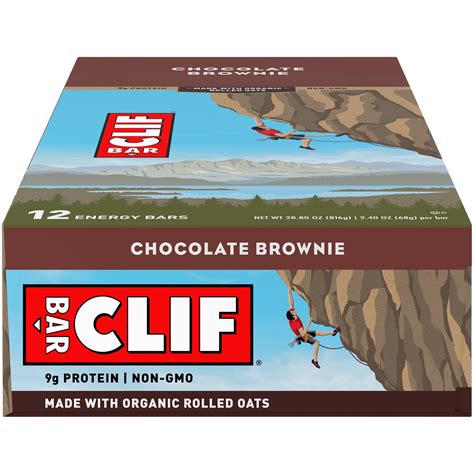 Clif Bar Chocolate Brownie 12 Energy Bars 2 4 Oz Each Walmart