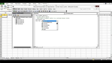 Set Excel Vba Object Properties Youtube