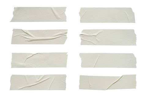 Close Up Of Adhesive Tape Wrinkle Set On White Background 20670875