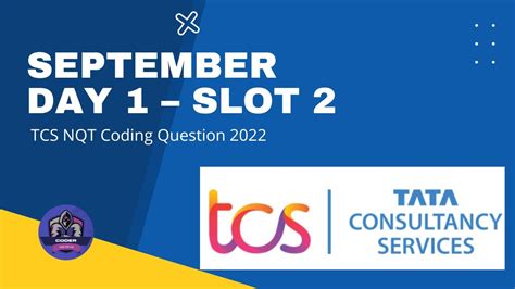 Tcs Nqt Coding Question Day Slot Youtube