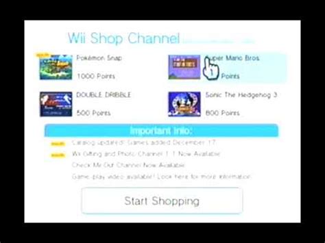 How To Use The Shop Channel On The Nintendo Wii Youtube