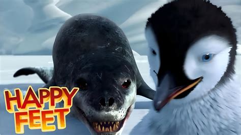 Happy Feet - The Leopard Seal Attack || Happy Feet Movieistic Clips ...