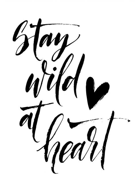 Stay Wild At Heart Typografie Echte Postkarten Online Versenden