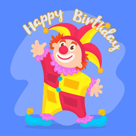 Cartoon Happy Clown For Birthday Celebration 14623158 Vector Art At