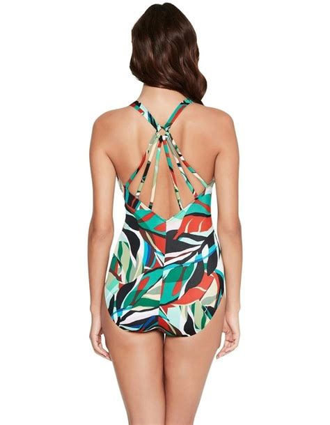 Magicsuit Drew Halter Slimming Tummy Control Swimsuit In Multi Myer