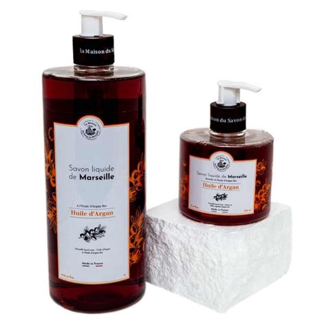 French Liquid Soap Pair Argan Oil Fragrance Litre And Ml Bottle