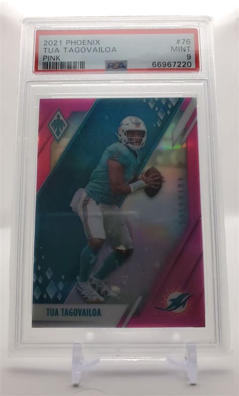 Tua Tagovailoa 2021 Panini Phoenix Pink 76 Psa 9 Mint Pop 2 Miami