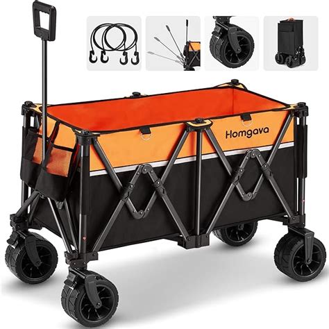 Amazon Homgava Collapsible Wagon With Big Wheels Foldable Beach