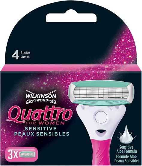 Wilkinson Sword Quattro for Women Sensitive Rasierklingen Klingen für