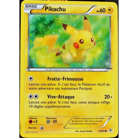 Carte Pokémon 26 83 Pikachu 60 PV Générations FR Cdiscount Jeux Jouets