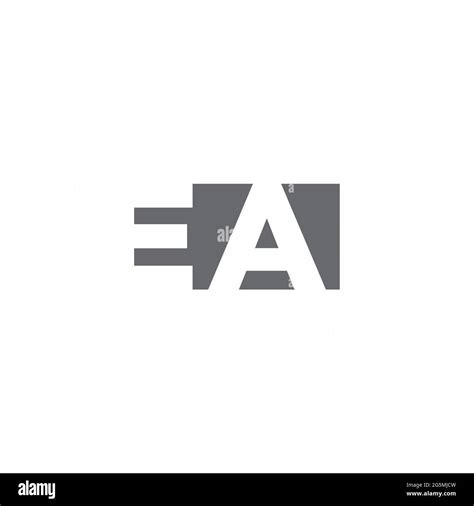 Ea Logo Monogram With Negative Space Style Design Template Isolated On