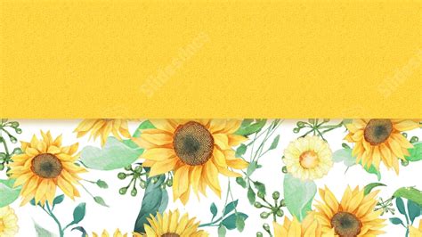 Floral Brilliant Flowers Beautiful Yellow Nature Powerpoint Background ...